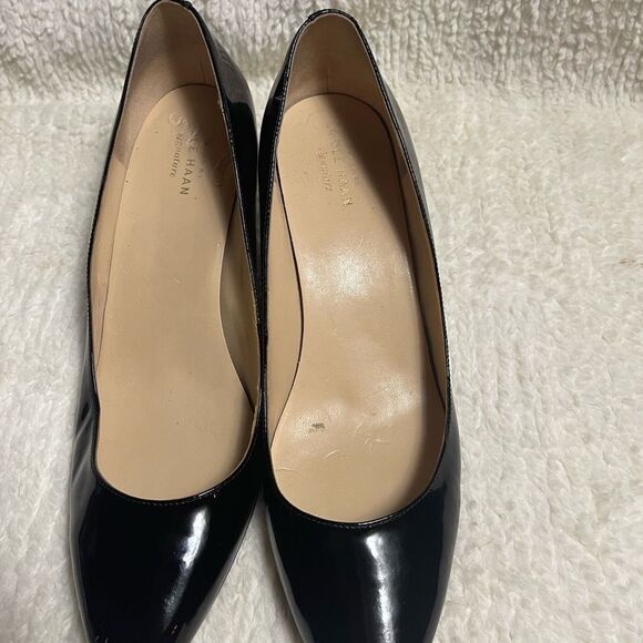 Cole Haan leather patent slip on wedge shoes SZ10.5 B - Picture 5 of 12